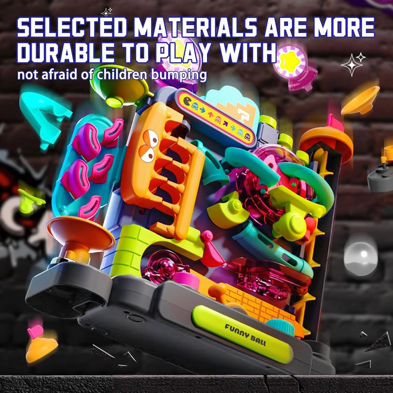 Lernspielzeug für Kinder, Marmor Run Track Puzzle Desktop-Spielspielzeug, interaktives Eltern-Kind-Puzzle-Lösespielzeug, Labyrinth-Spielzeug