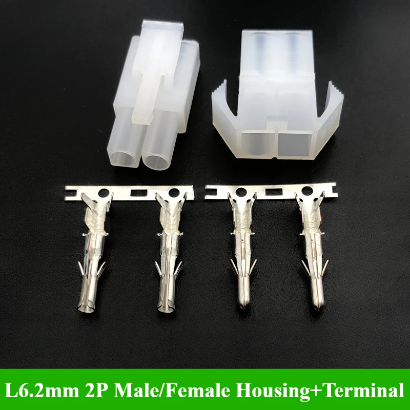 10Sets/lot L6.2mm Big Tamiya Male Female 2P/3P/4P/6P Rubber Shell Connector Plug-in Terminal Aerial Model Toy Butt Joint Plug