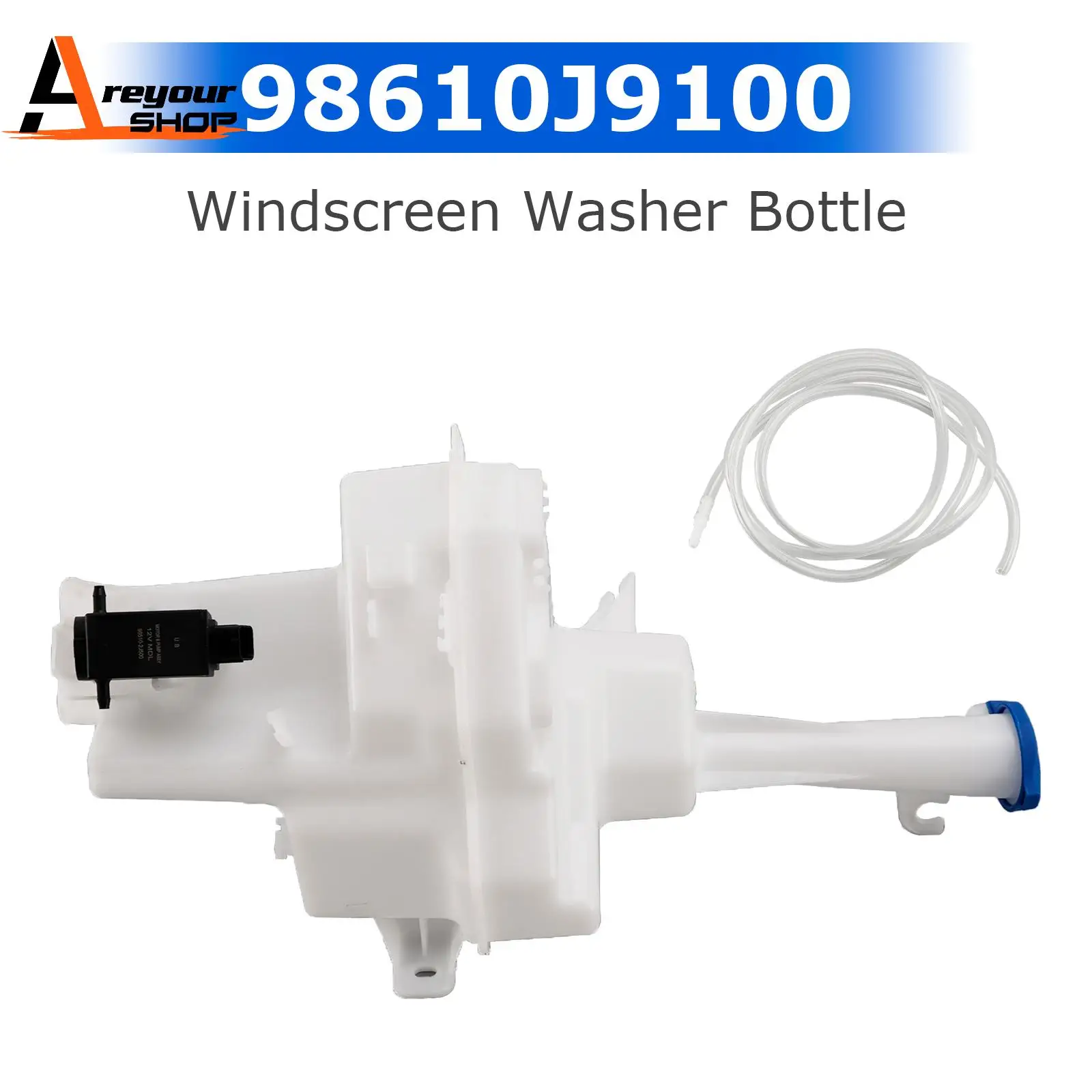 

Areyourshop Windscreen Washer Bottle With Pump Sensor & Cap for Hyundai Kona 2018 2019 2020 2021