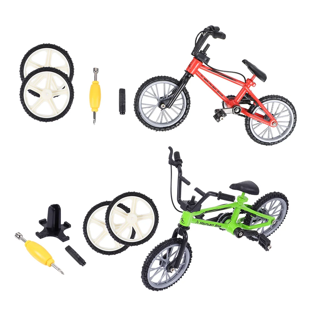 2 set Bike Aluminum Alloy Finger For Tabletop Game Desk Decoration Kids Adult Fingertip Movement Competitive