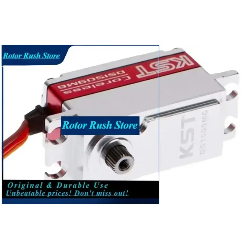 RoRuSKST DS1509MG Coreless Metal Gear 12.8KG Digital Wing Low Profile Servo For RC Model Futaba JR Hitec
