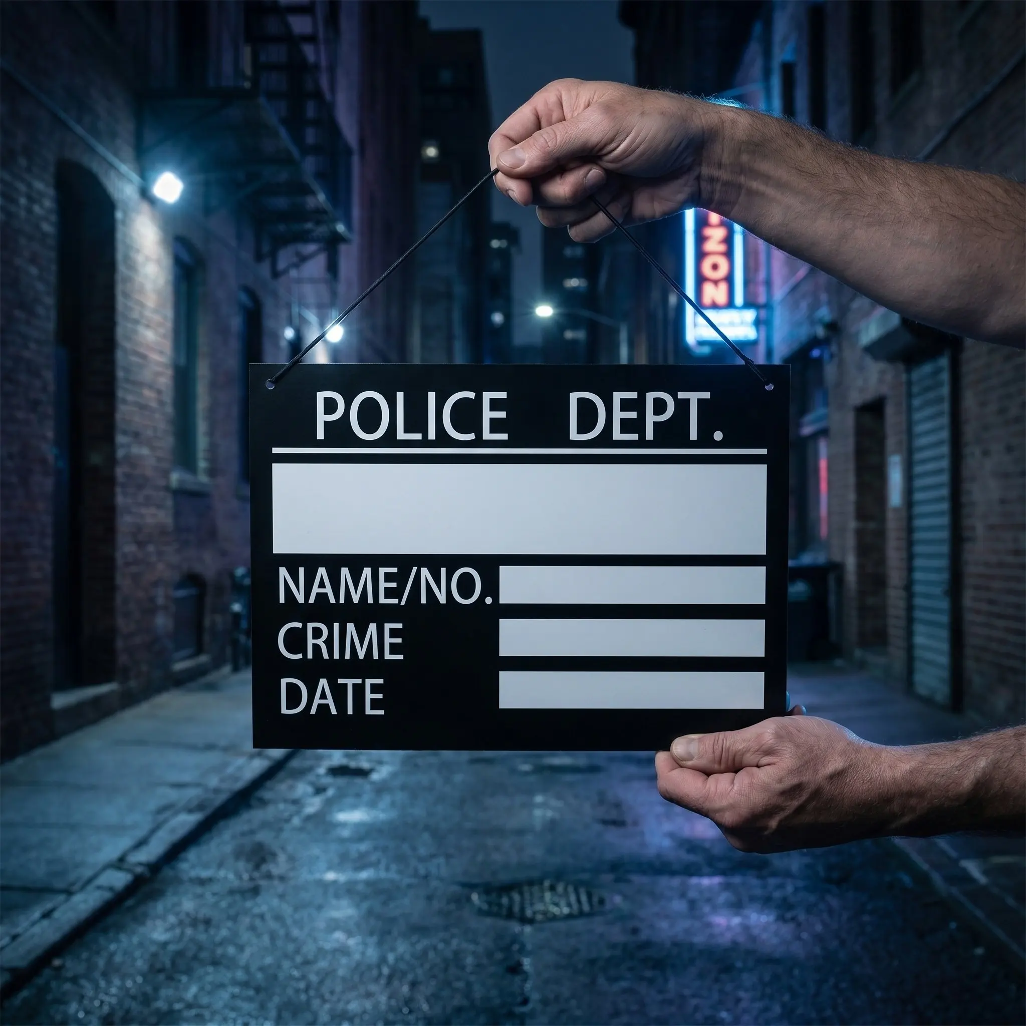 Prisoner Costume Nameplates Prison Name Tag Convict Name Plates Sign Prop Halloween Cosplay Party Supplies 11.42x7.87 Prison