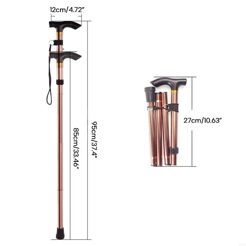 G7NF Caminata Peguas Aleación aluminio Talada Talado Telescópico Plegable Plegándose y caminata Caña trekking Caña anciana