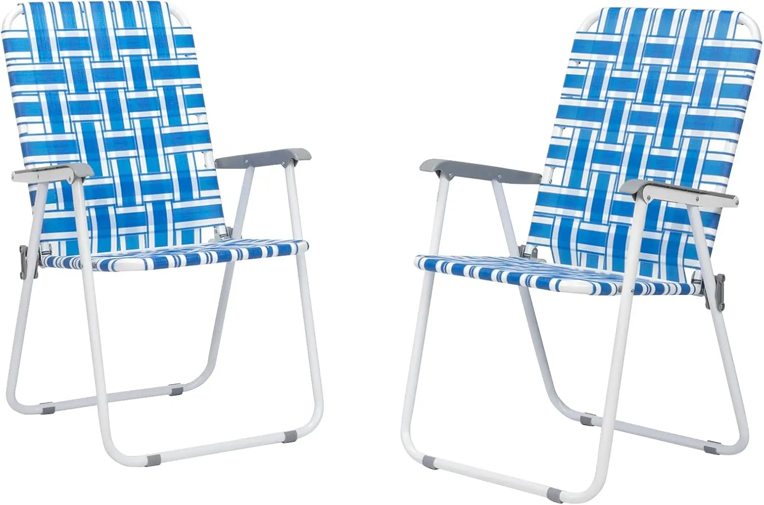 Webbed Patio Lawn Chairs Beach Chairs 2 Packs - Lightweight, Sturdy, Comfortable, Portable