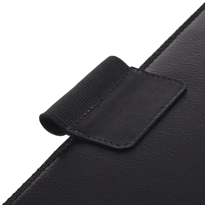 Universal Tablet Stylus Pen Holder Sticker - Black PU Sleeve, 15mm Strong Adhesive Anti-Lost Pen Organizer Belt for Touchscreen