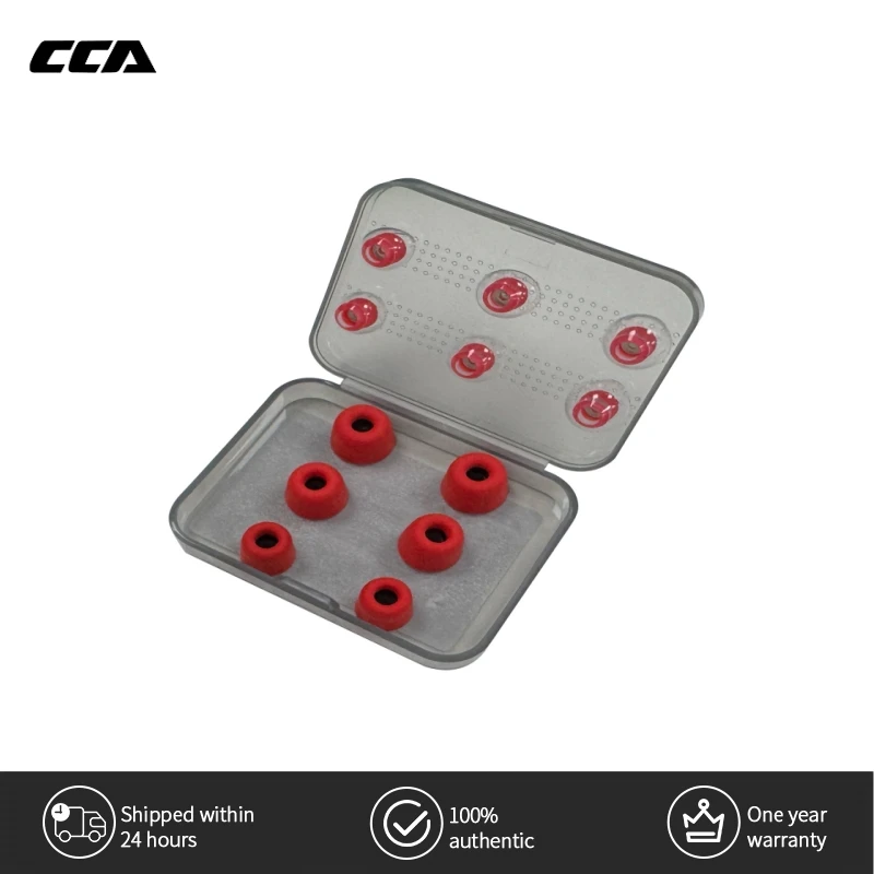 CCA cso2 Authentisches Memory-Schwamm-/Kopfhörer-Set aus flüssigem Silikon, Ohr-Ohr-Ohrkappe, Schalldämmung und Rauschunterdrückung, weiches Stecker-Set