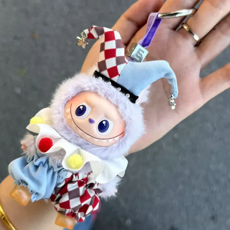 For Mini labubu 4.0 Doll'S Clothes Outfit Accessories for 10.5cm Labubu and 10cm Cotton Doll Color Ball Clown Suit Clothing