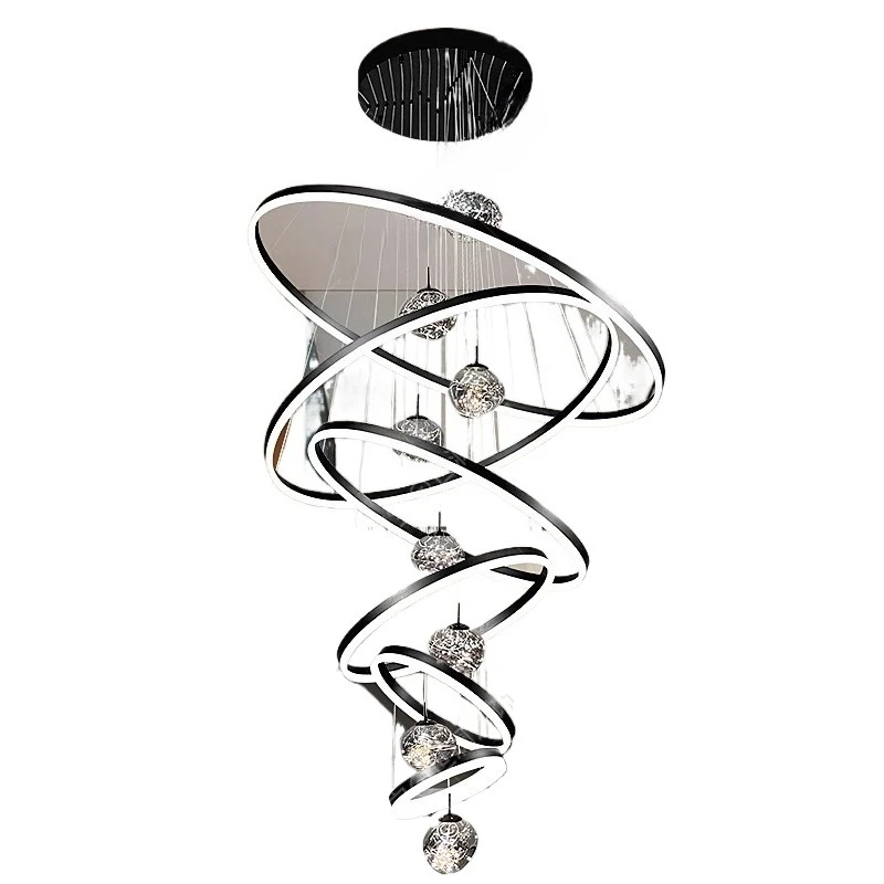 

Duplex building chandelier villa, living room overhanging chandelier loft small duplex stair chandelier, lava lamp