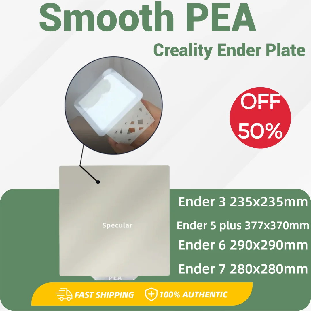Smooth PEA Build Plate  235/280/290/377x370mm Flexible Spring Steel Sheet Textured/Smooth Heat Bed Accessories+ Magnetic Base