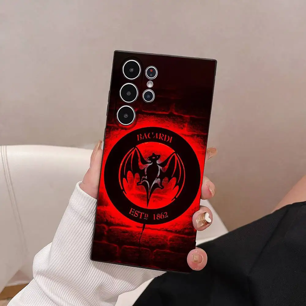 Bacardi Rum مصاص دماء الخفافيش جراب هاتف الهاتف S21 S22 S23 S24 S25 FE زائد الترا بولي TPU لينة إلى الجلد ودية #4