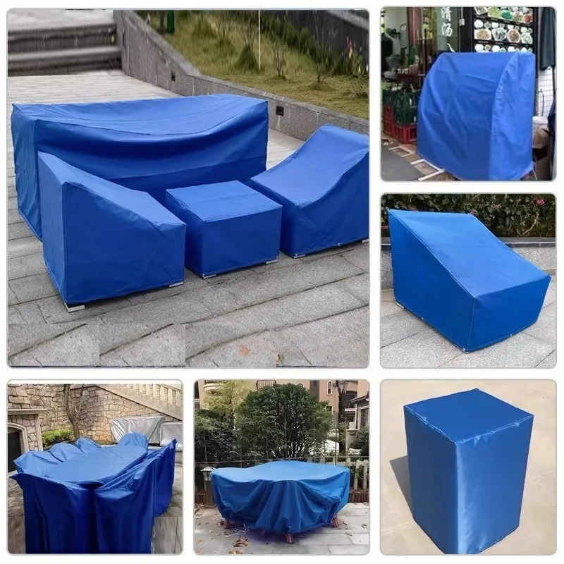 

420D Oxford Waterproof Patio Furniture Cover Set 4-Piece Dustproof Table Chair Protector for Garden