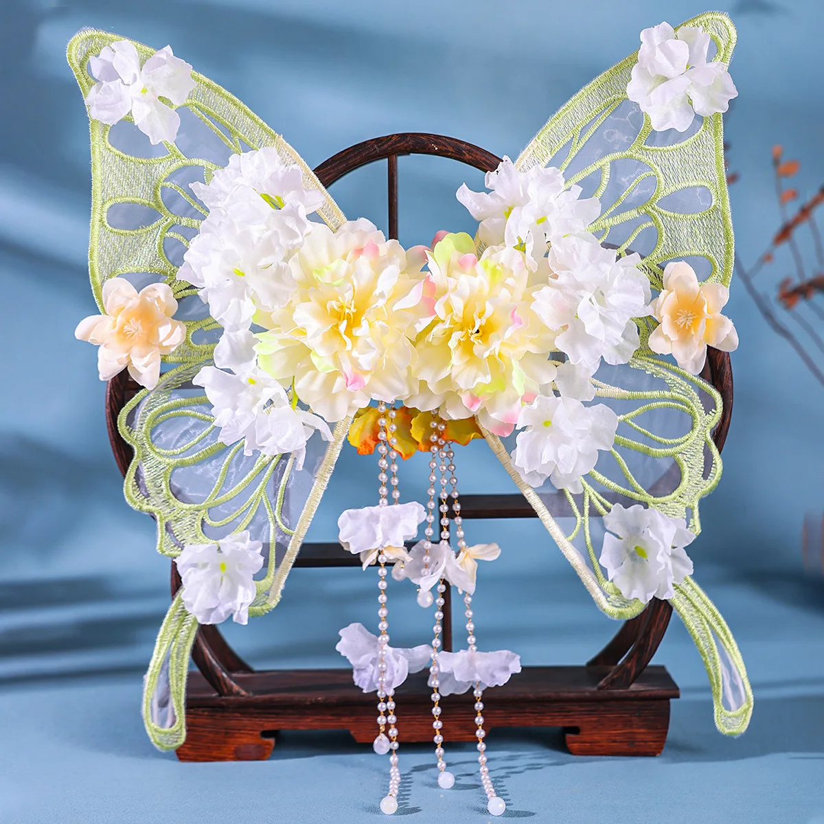 

Элегантная милая заколка для волос феи-бабочки, головной убор, заколка для волос с цветами, головной убор ханьфу, повязка на голову, ювелирные изделия, аксессуары для волос, подарки