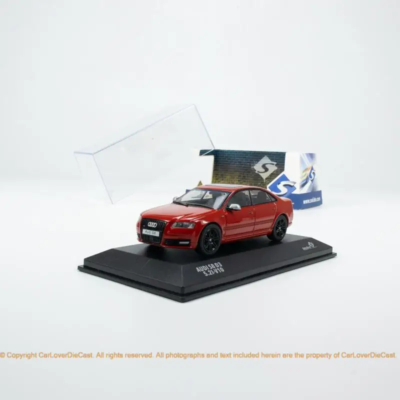 

Diecast SOLIDO 1:43 Scale Audi S8 D3 RED W/BLACKLINE Alloy Car Model Collectible Toy Gift Souvenir Display Ornament