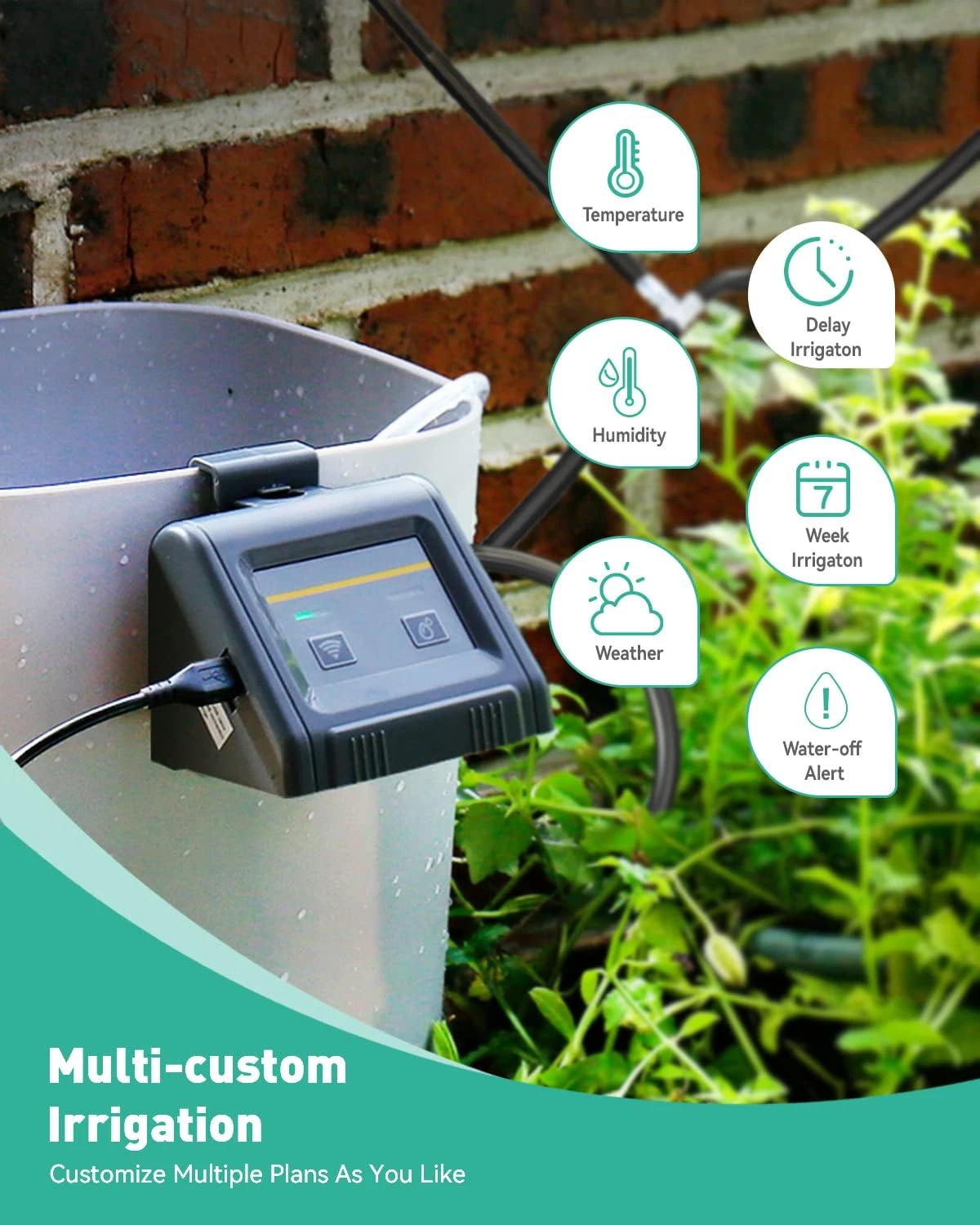 Irrigation Kit with Pump, Indoor Irrigation System for Potted Plants, APP & Voice Remote Control (2023 Release, V2)