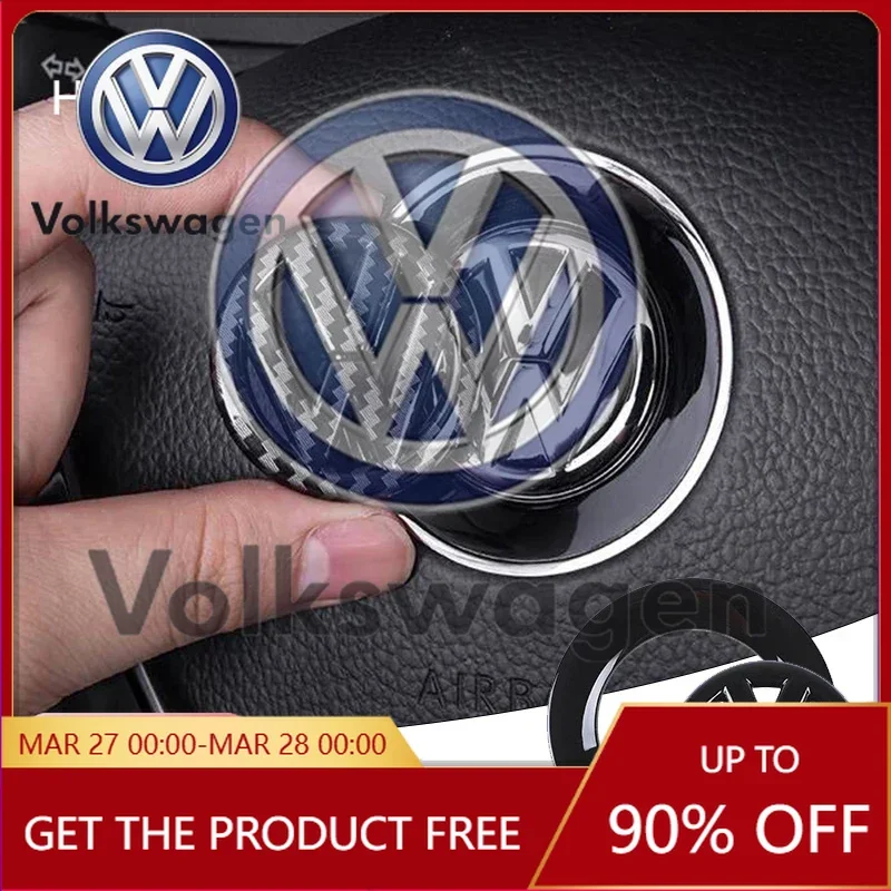 

Emblems For VOLKSWAGEN VW Car Steering Wheel Emblem Sticker Interior Accessories For Volkswagen GTI Polo Golf Passat Scirocco Be