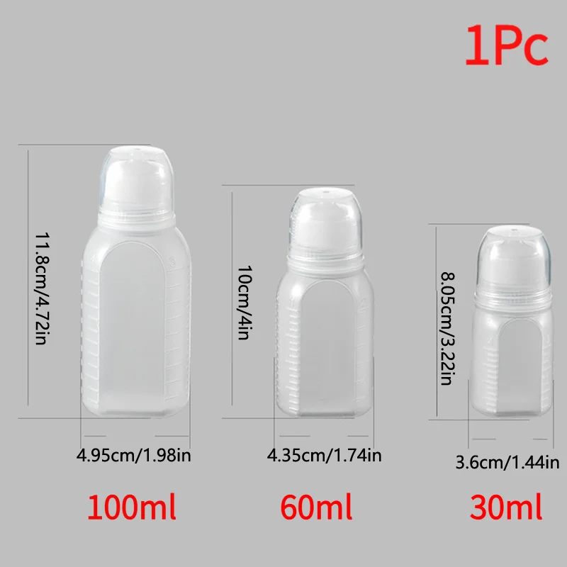 1Pc 30/60/100ml Mini Squeeze Bottles Ketchup Condiment Sauce Bottle Honey Mustard Salad Dressing Sauce Bento Container Kitchen.