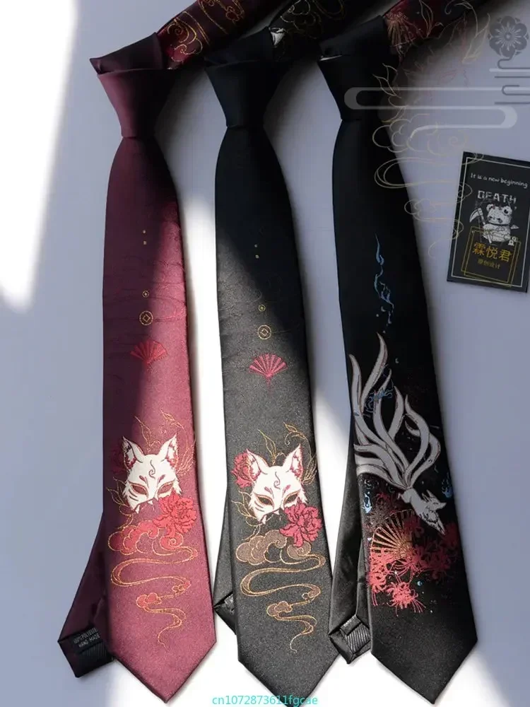 

Fox Tie Neck Cosplay JK Clothing Men Women Kawaii Neckties Accessories Props Men Women Tie Christmas Pu 'er Festival Party Gifts