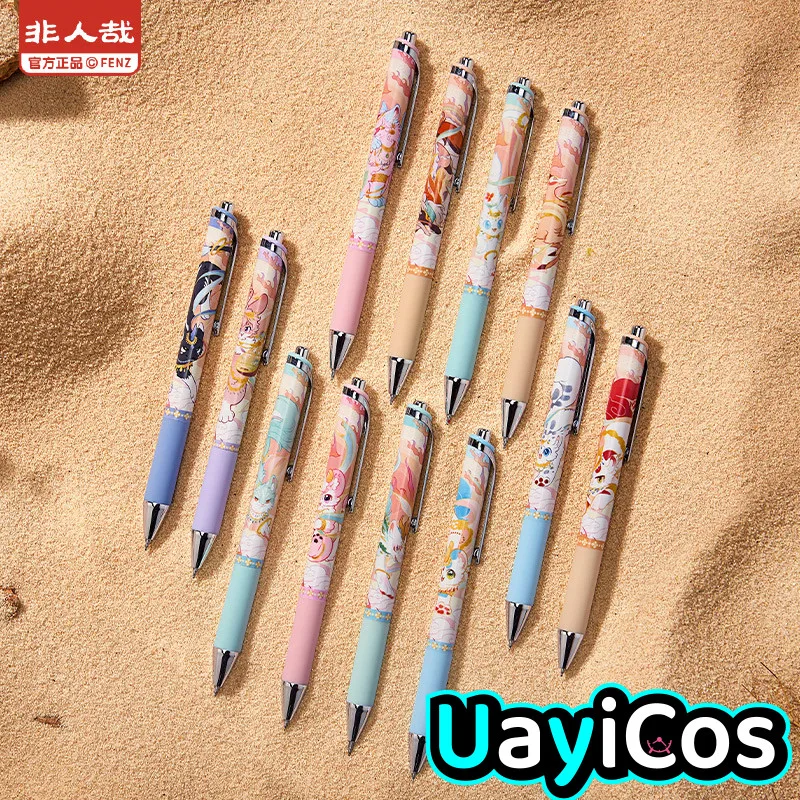 

В наличии оригинальные канцелярские принадлежности «Сказочные звери», студенческая гелевая ручка, цветная ручка для письма, 0,5 мм, черные чернила, школьная ручка, подарки для детей, косплей