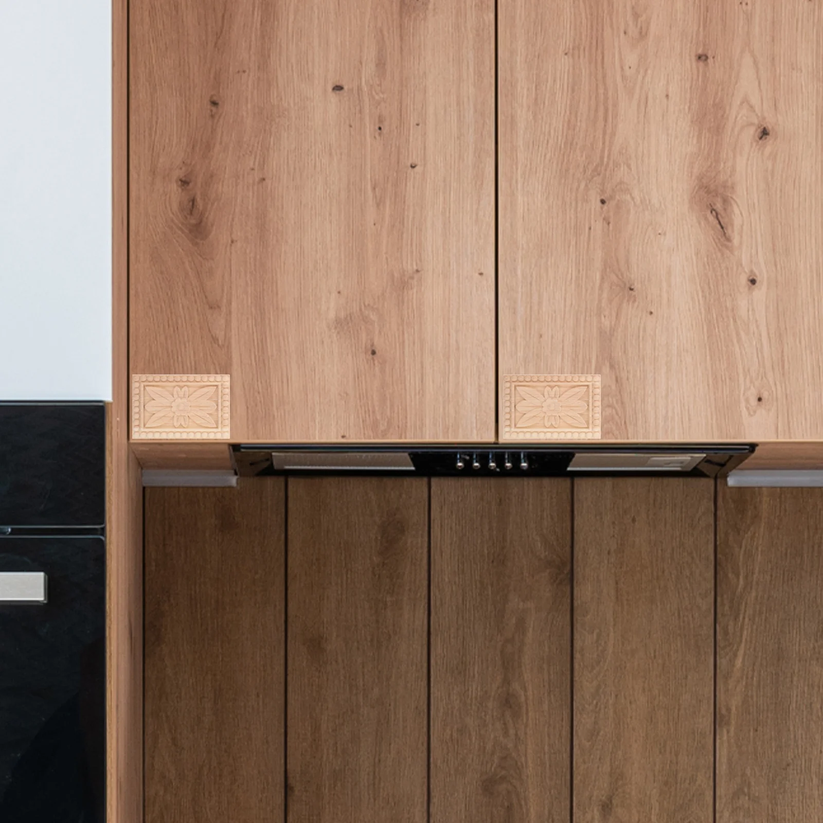 

1pcs European Style Wood Carved Appliques Corner Flower Beam Support For Furniture Cabinet Door Wall Diy Decor Home Interior