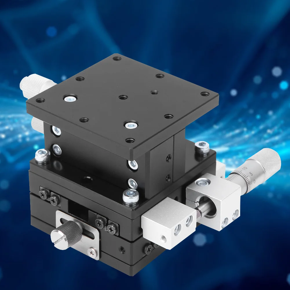 LD60-LM XYZ 3-محور دليل المرحلة الخطية التشذيب ضبط انزلاق الجدول 60x60 مللي متر التشذيب تحمل ضبط