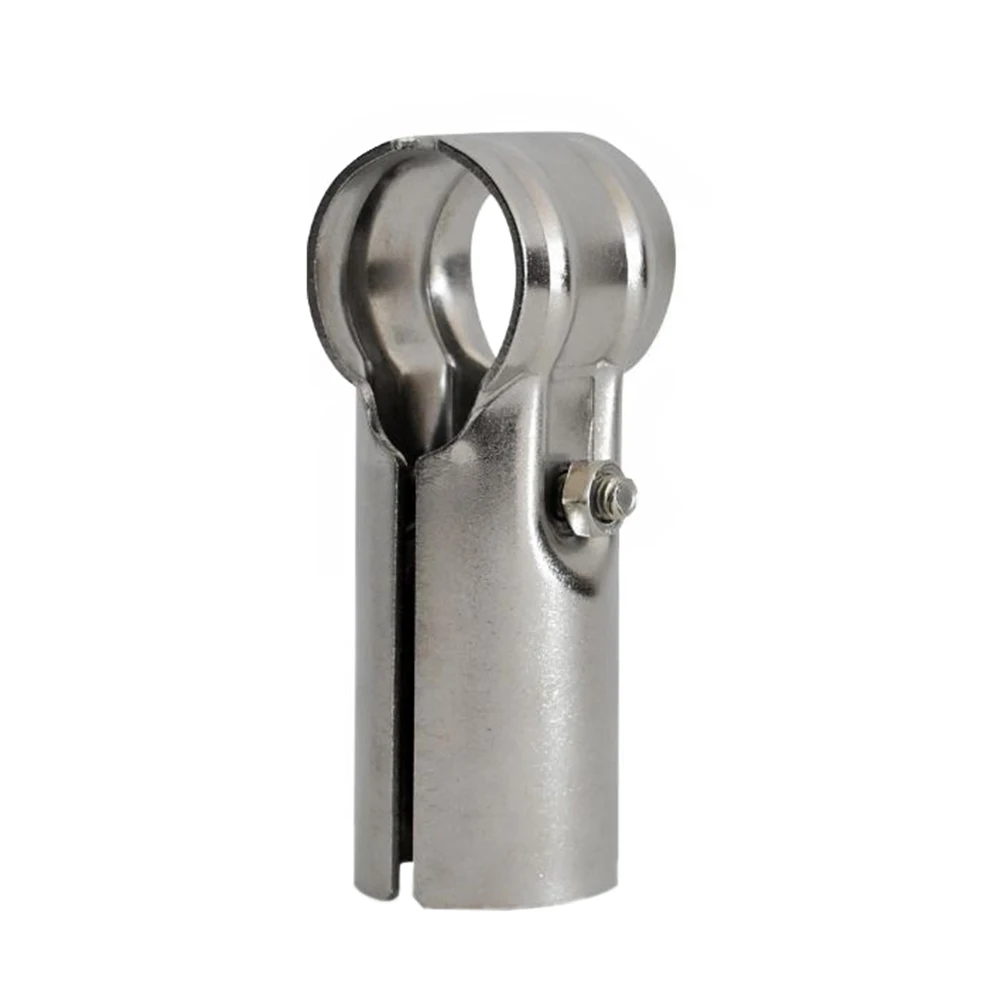2Pcs Round Pipe Joint Stainless Steel Tube Connector Clothes Display Rack Rod Support Holder Fixed Clamp Furniture Hardware