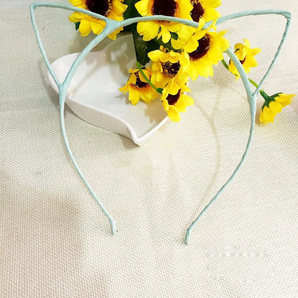 

10Pcs Cat Ear Headband Hair Hoop Adjustable Size Comfortable Party Birthday Halloween Christmas Daily Wear Cat Ear Hair Hoop