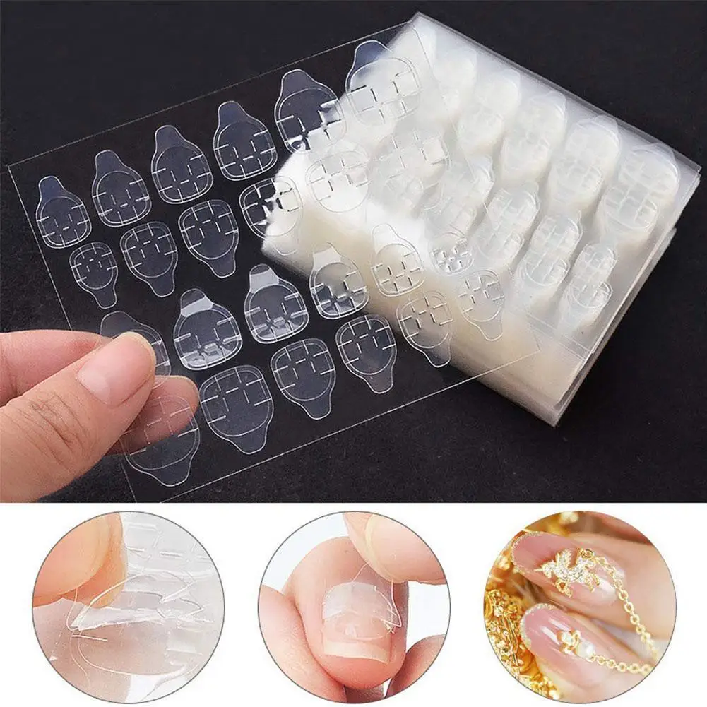 Fake Nails Jelly Glue 24/72/150pcs Nails Sticker Transparent Double-Side Adhesive Nails Art Glue Nail Accessories Manicure Tool