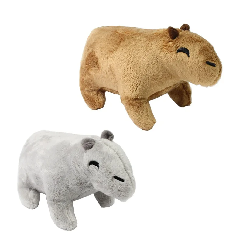 

New 2 Colors Gray & Brown Capybara Rodent Plush Artificial Water Guinea Pig Plush Animal Doll Super Cute Gift Toys 8" 20 cm