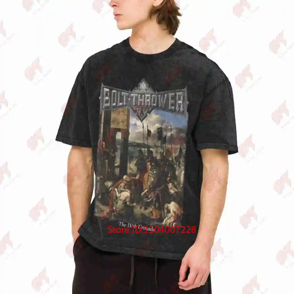 Bolt Thrower Crusade Medieval Warfare Heavy Metal Vintage Washed Tee Pure Cotton T-Shirt