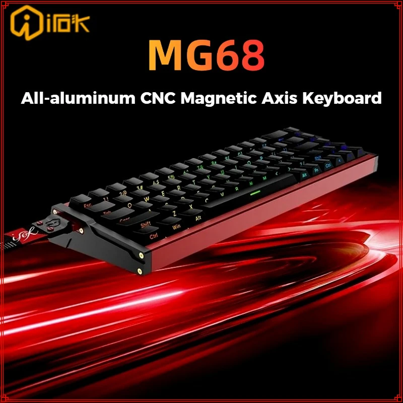 

Ai Stone MG68 All-aluminum CNC Magnetic Axis Keyboard Tri-mode 0.01 Accuracy 0.125ms Delay 8KHz ARGB Esports Gaming Keyboard