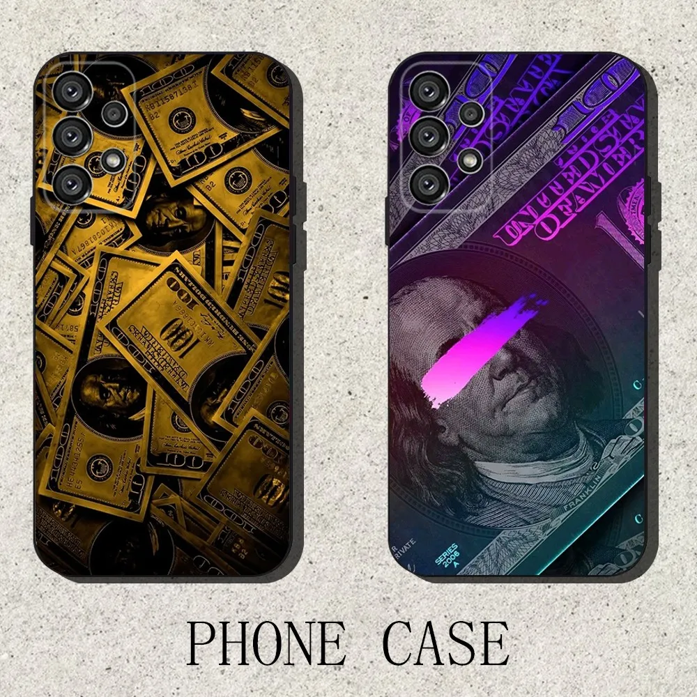 

Gold Cash Art Phone Case For Samsung S25,S24,S21,S22,S23,S30,Ultra,S20,Plus,Fe,Lite,Note,10,9,5G Black Cover