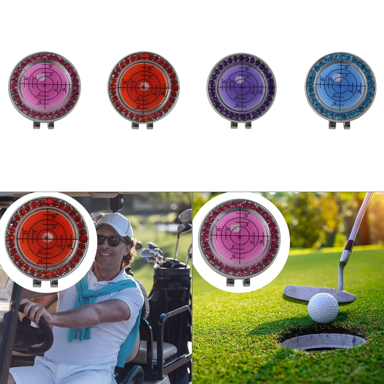 Golf Putting Green Reading Aid Bubble Level Marker Magnetic Alignment Tool for Golf Setup Men Women