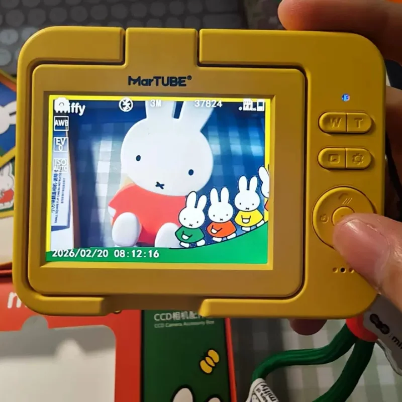 in stock Original Miff y Series Folding Ccd Camera 70th Anniversary Limited Edition Cuddly Cartoon Dopamine Ornament  Gift