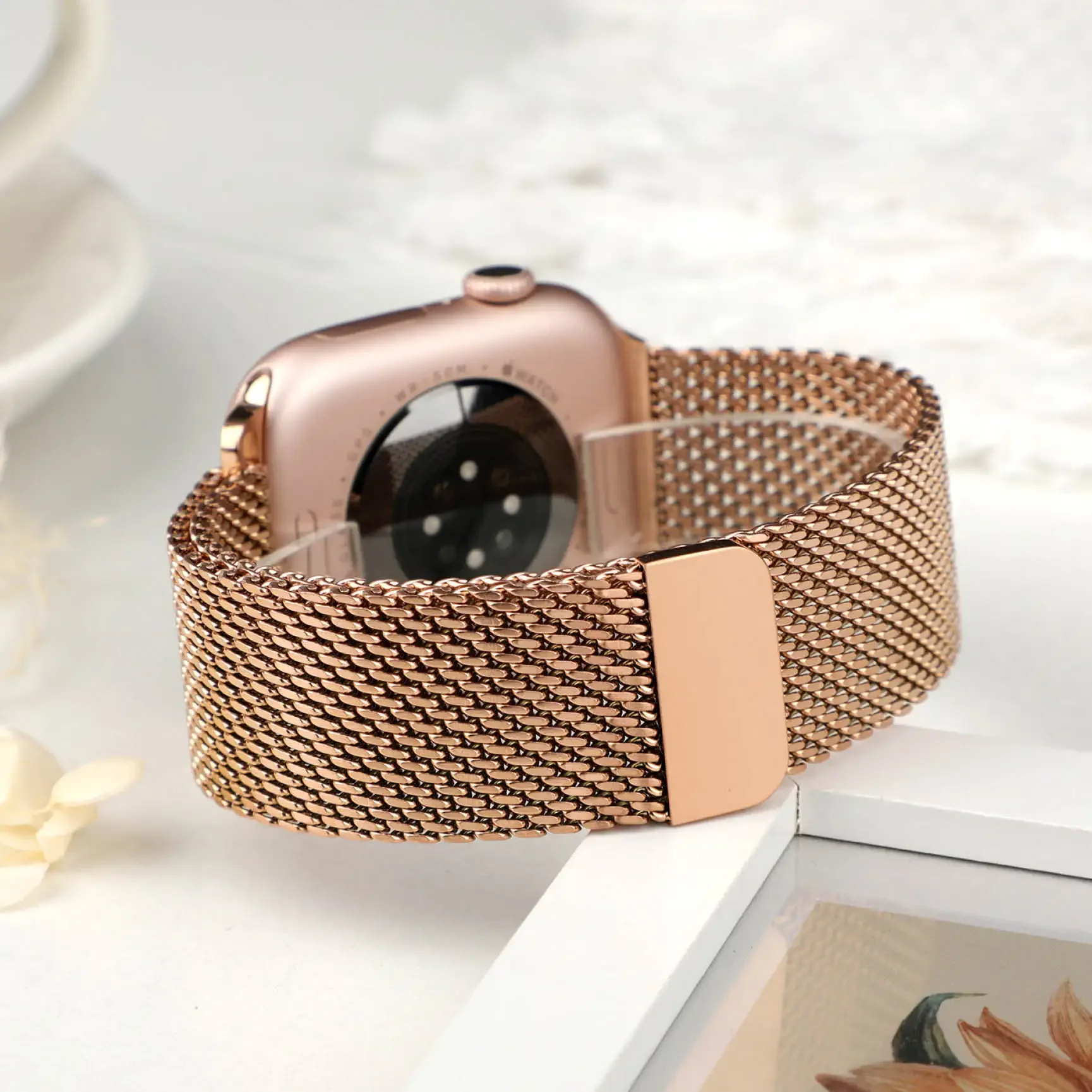 

Миланский ремешок для Apple Watch Band Ultra3/2 49 мм 11 10 9 8 7 Магнитный металлический браслет iWatch 6 5 4 SE 46 мм 45 мм 41 мм 40 мм 44 мм