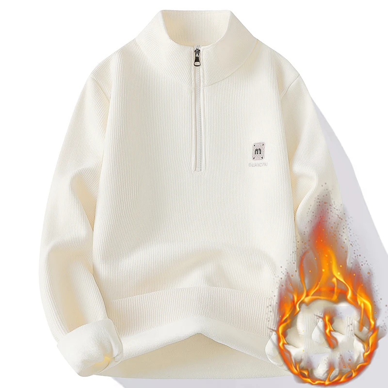 Sweater Male Men's Warm Knitted Sweater Streetwear Pullovers Casual Thick Fashion Clothing Spring Autumn Winter Men Clothing