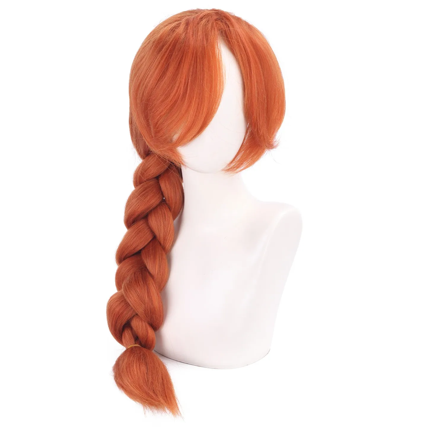 Peruka Fiona, 70 cm, długi warkocz, syntetyczna peruka do cosplayu, odporna na ciepło, do odgrywania ról.
