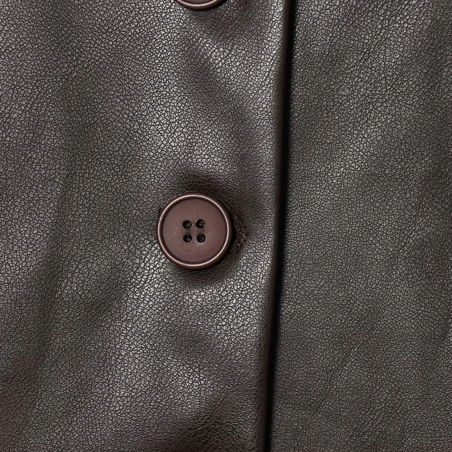 JNLEAOG 秋の新作 レディース ファッション デザインセンス溢れる レザーボタンコート 多用途 ロング丈 ポリエステル繊維 レディースジャケット