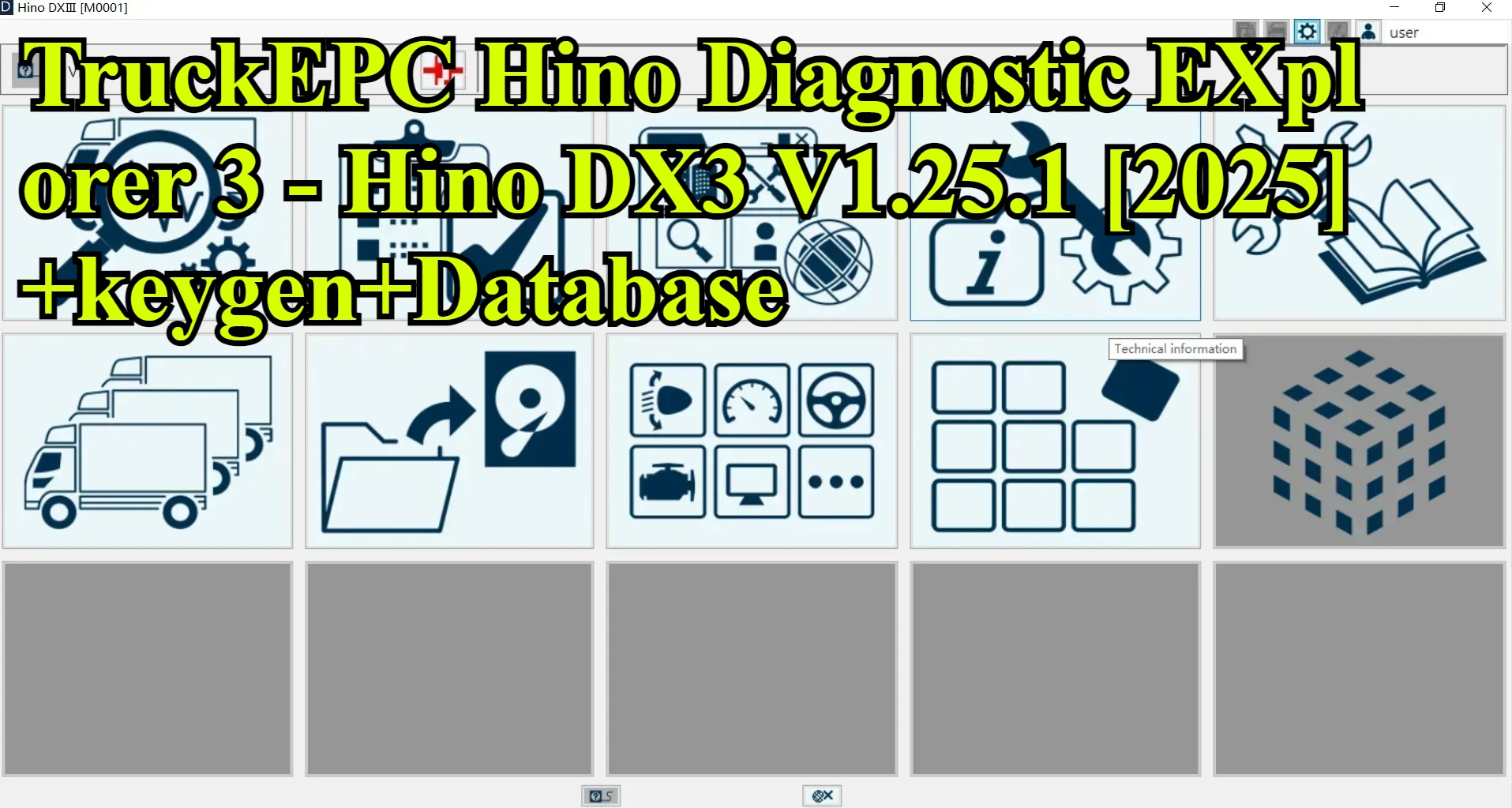 

TruckEPC Hino Diagnostic EXplorer 3 — Hino DX3 V1.25.6 [2025]+keygen+Troubleshooting Database 06.2025