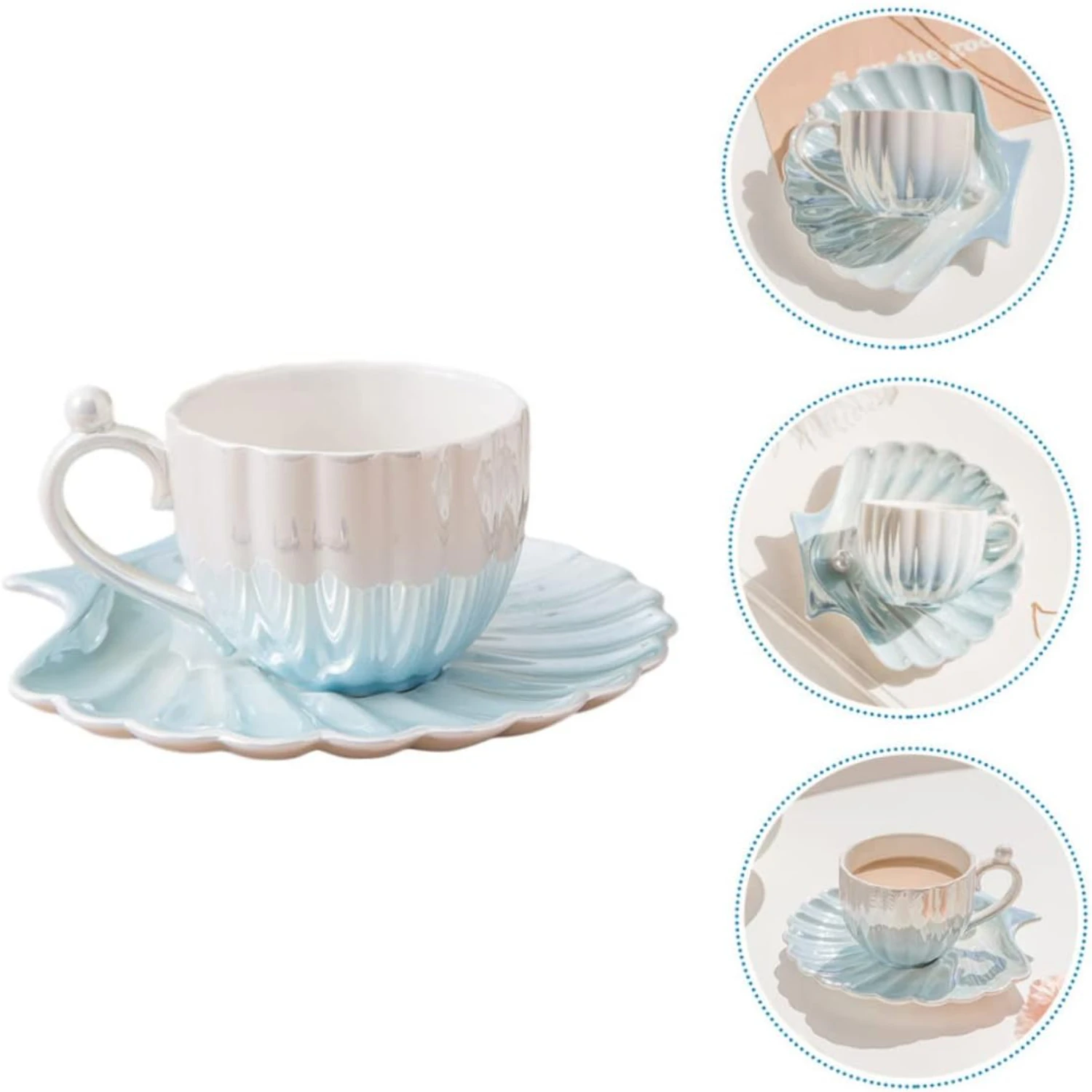 kware collection with these stunning, high-quality porcelain cups and saucers. Designed with intricate patterns and vibrant colo