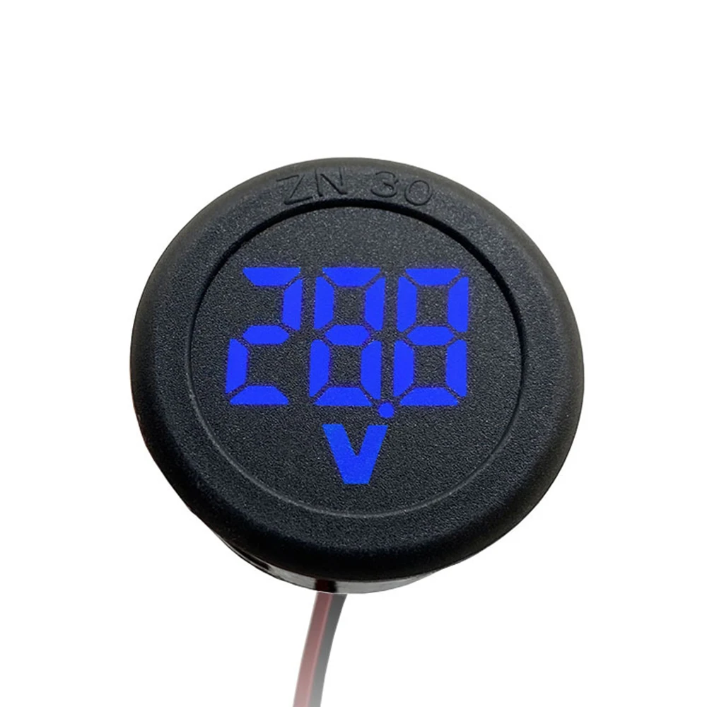 DC 4-100V LED Digital Display Circular Two-wire Voltmeter DC Digital Voltmeter Head Display Reverse Connection Protection