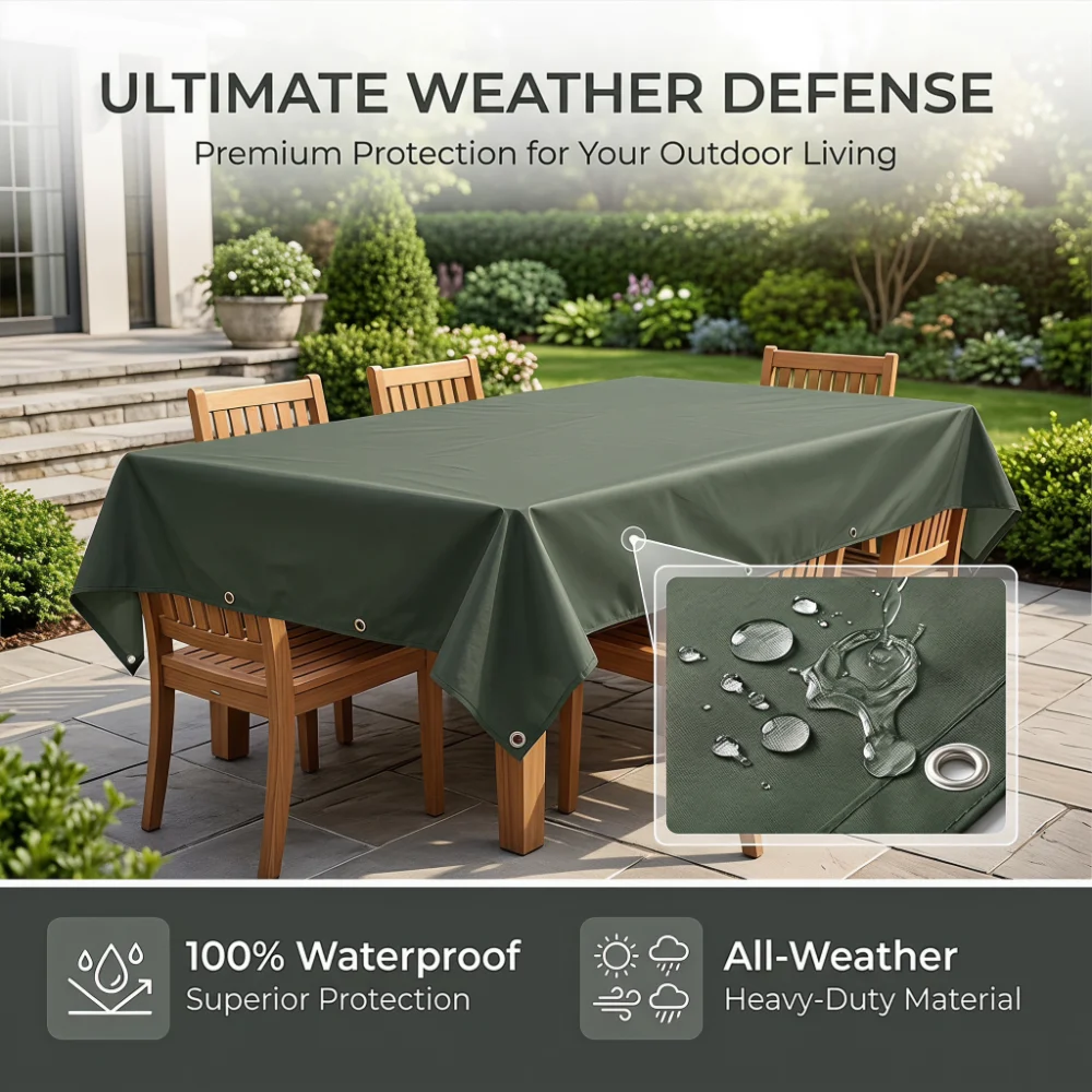 Lightweight Waterproof Tarp 3 in 1 Sunshade Canopy Tent Ground Sheet Furniture Cover for Picnic