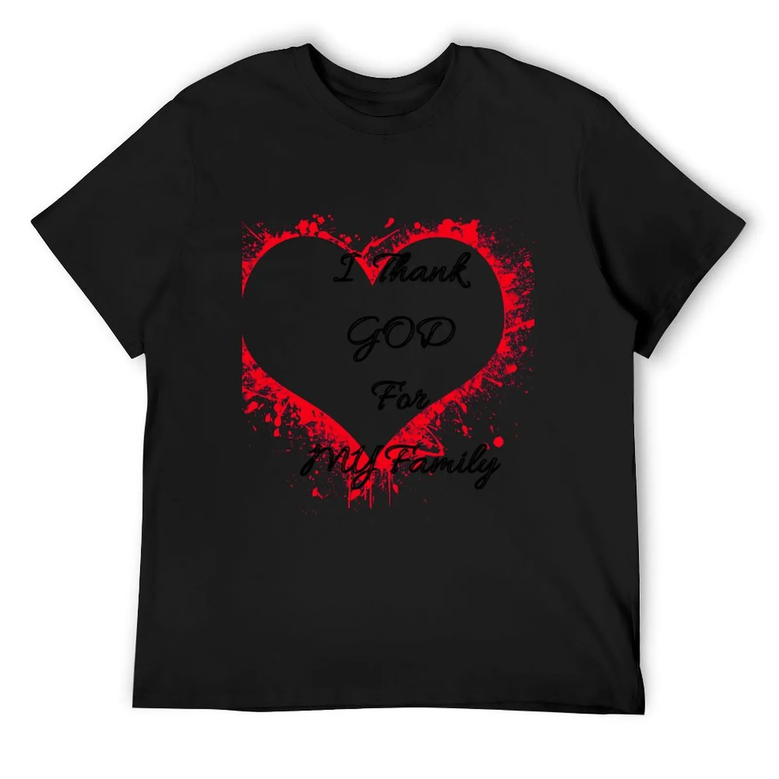 

I Thank God For My Family T-Shirt vintage clothes Short sleeve tee baggy shirts summer top t shirts for men pack
