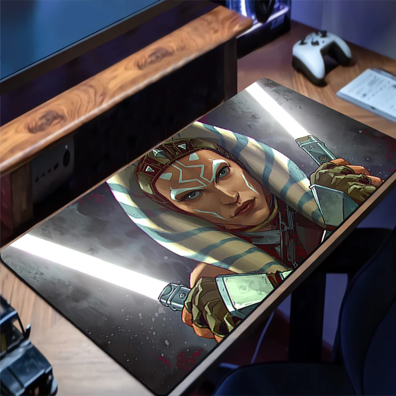 

Mouse Pad Design Non-Slip Desk Mat Gaming S-star W-wars Ahsoka Tano Accessories Stitched Edges For Home And For Gamer Mousepad