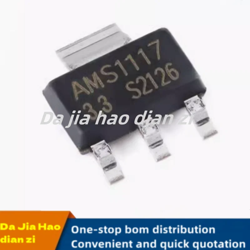 10pcs/lot AMS1117 AMS1117-3.3 SOT223 ic chips in stock