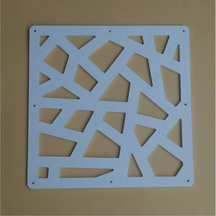 6pcs 29x29cm Hanging Screens Living Room Divider Panels Partition Wall Art Diy Home Decoration White Wood-plastic