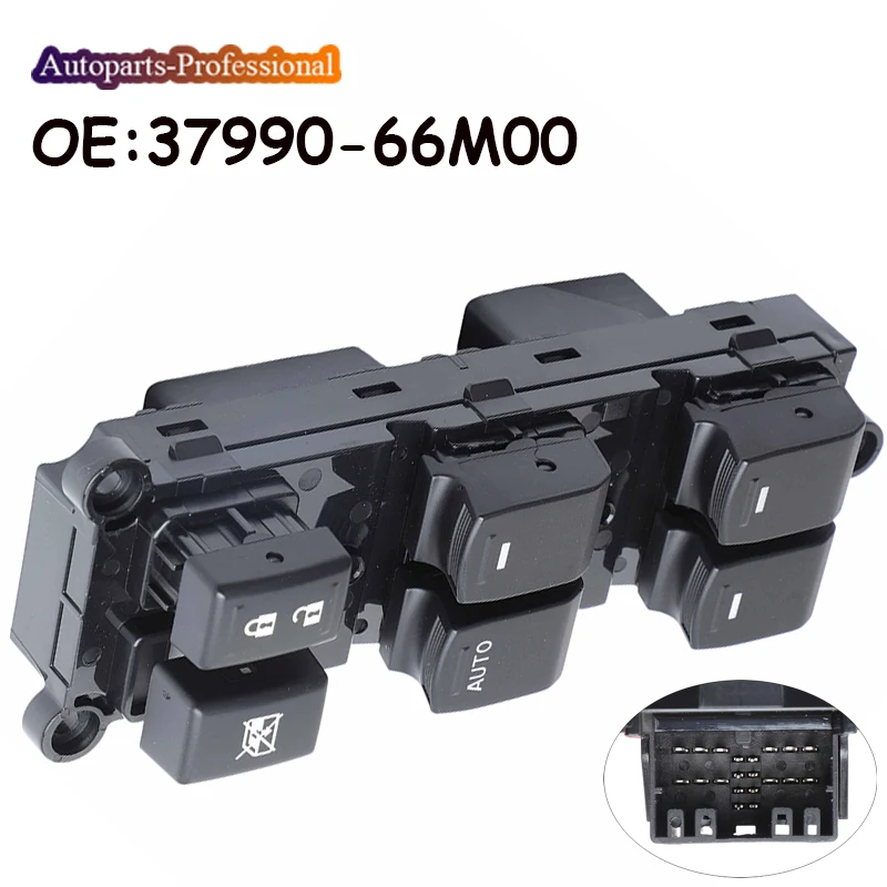 Interruptor de control principal de elevalunas eléctrico delantero izquierdo para coche 3799066M00 37990-66M00 37990-56P00 para Suzuki Vitara S-Cross SX4