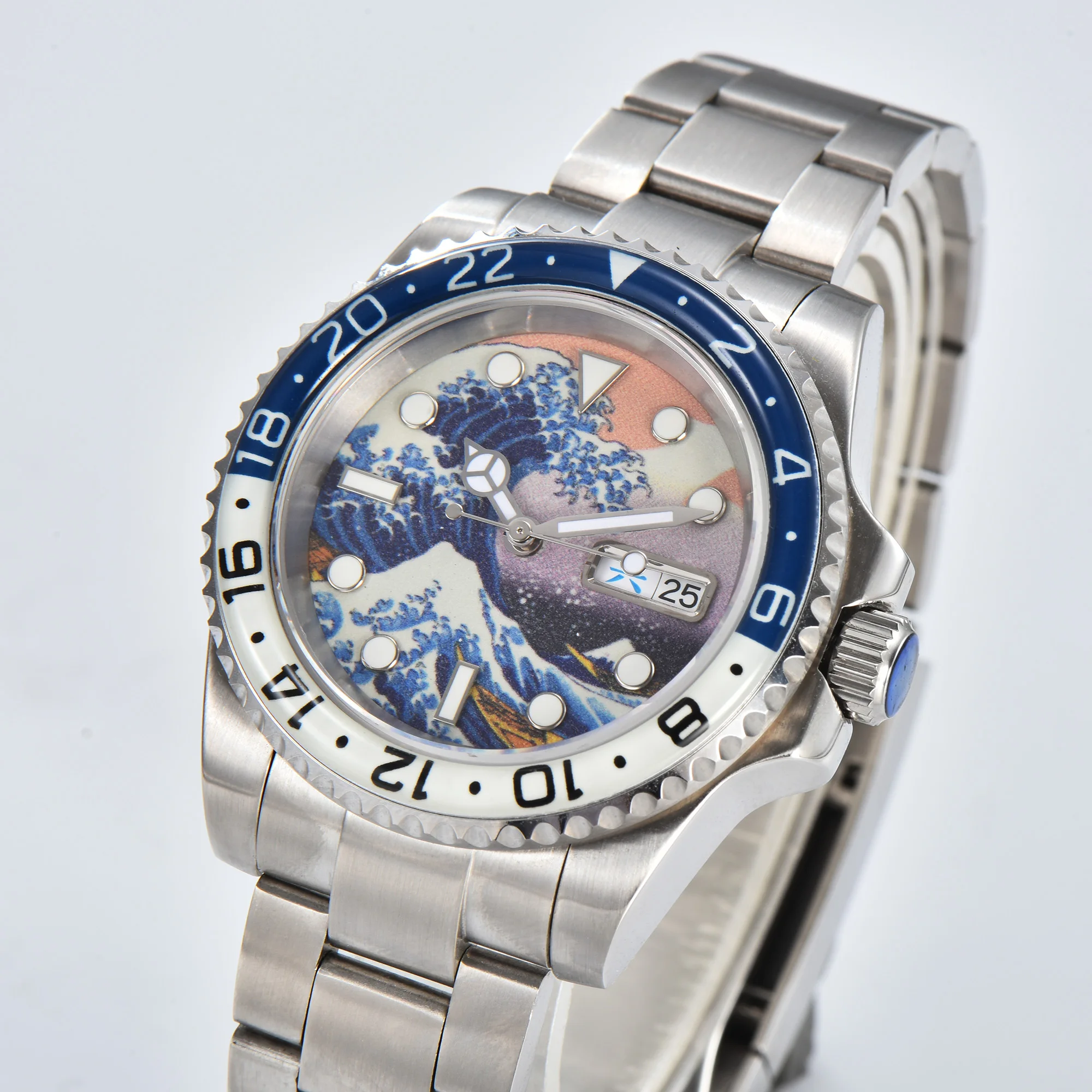 Orologio da uomo di lusso da 40 mm Orologio NH35 Orologio con luce notturna completa Orologio impermeabile con vetro zaffiro Orologio meccanico con movimento automatico