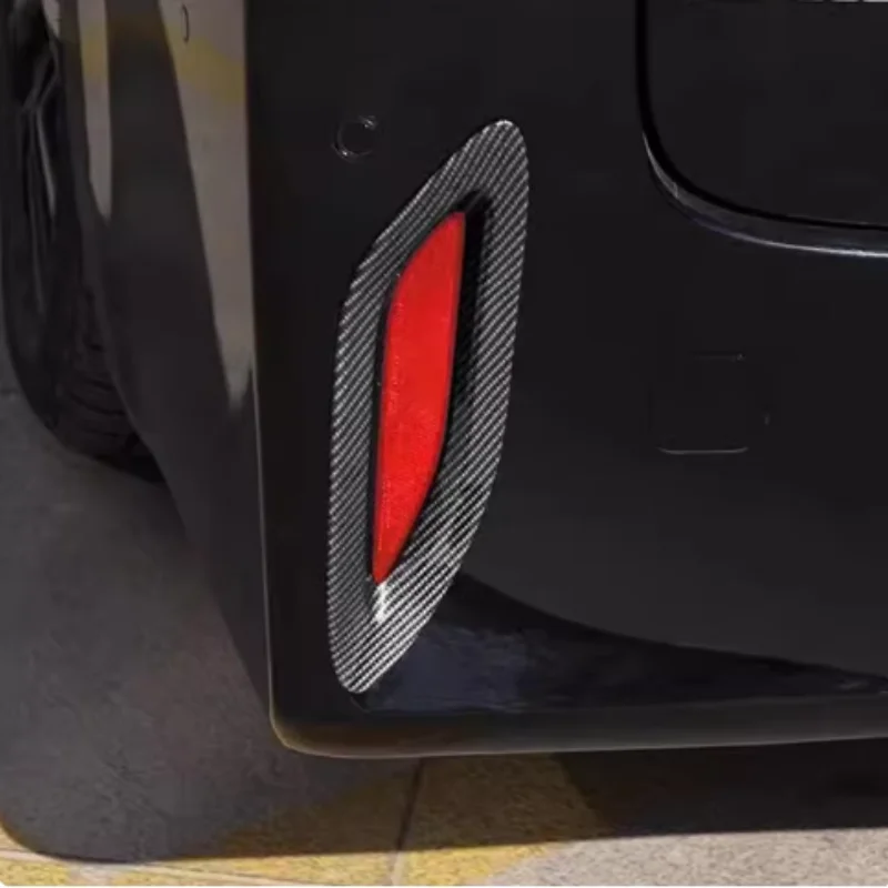 

For Toyota Alphard 40 Series 2024+ Chrome Carbon Car Bumper Rear Fog Lampshade Decoration Protection Strip Exterior Accessories