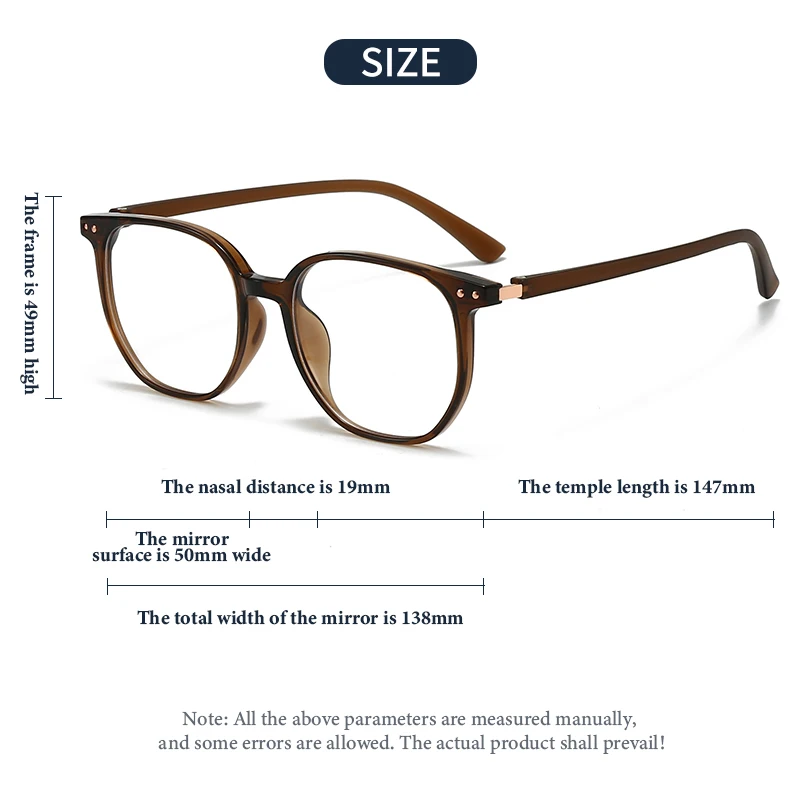 2025 جديد BEAU خمسة مربع النظارات الطبية اللونية الرجال التقدمية قصر النظر النظارات البصرية العدسات مع وصفة مخصصة1277 #2