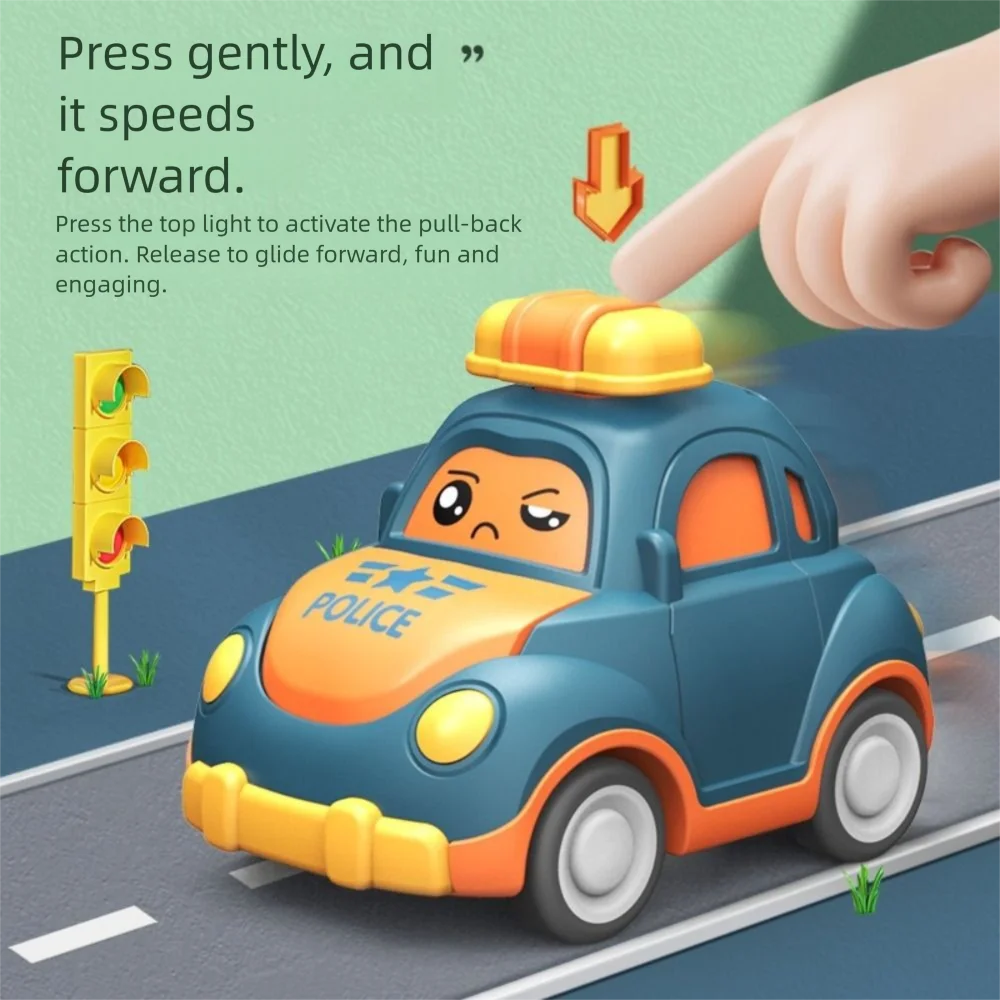 เด็กสร้างสรรค์การ์ตูนของเล่นรถดึงกลับกลไก Press Go ฟังก์ชั่น Mini Press Go ยานพาหนะ Mini ขนาด Inertia Power Crawling ของเล่น